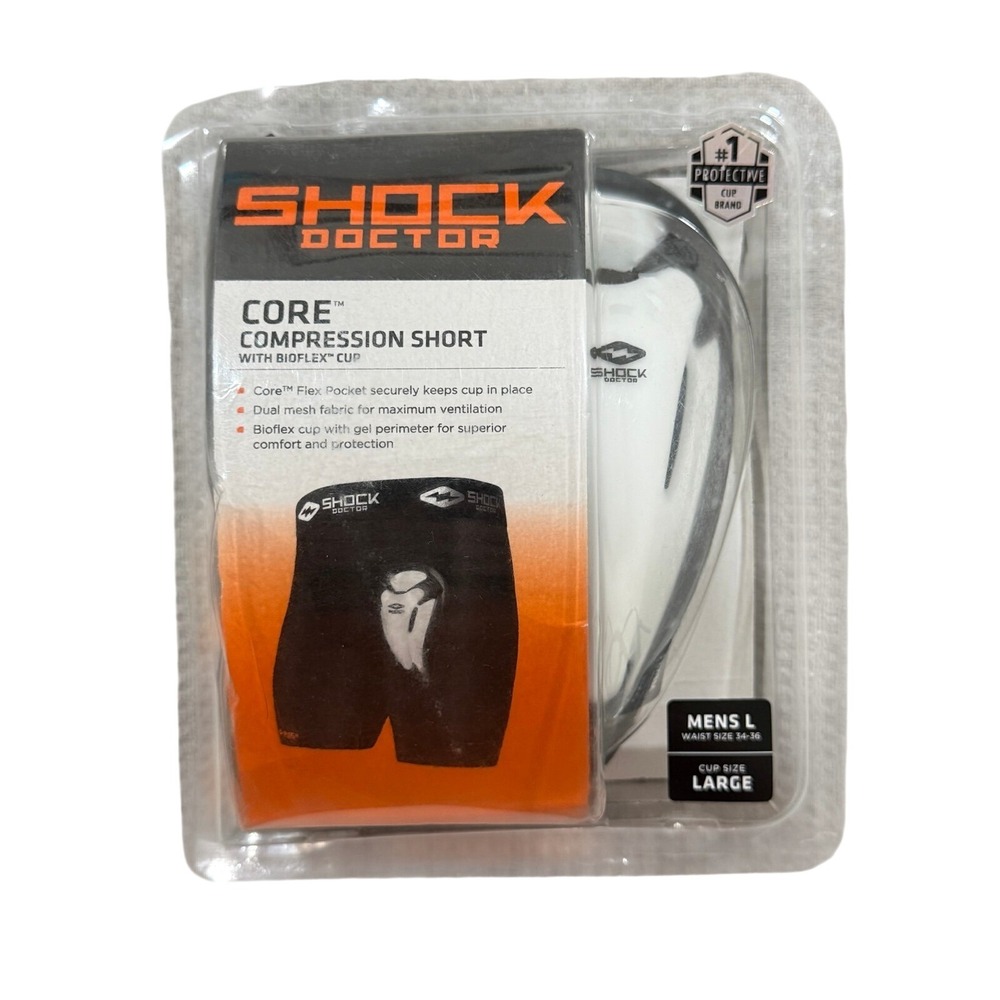 Shock Doctor Core Compression Shorts w/BioFlex Cup Men's‎ Large